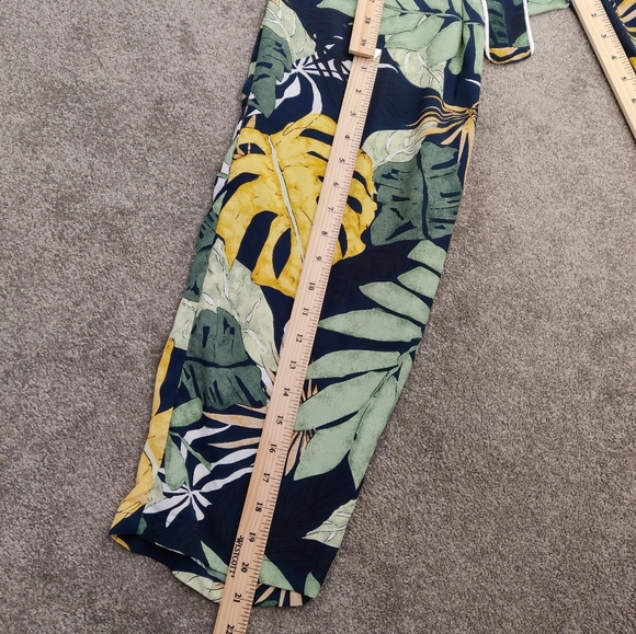 Molly Bracken Tropical Print Jumpsuit in Green Women's Size 3X - Picture 12 of 13